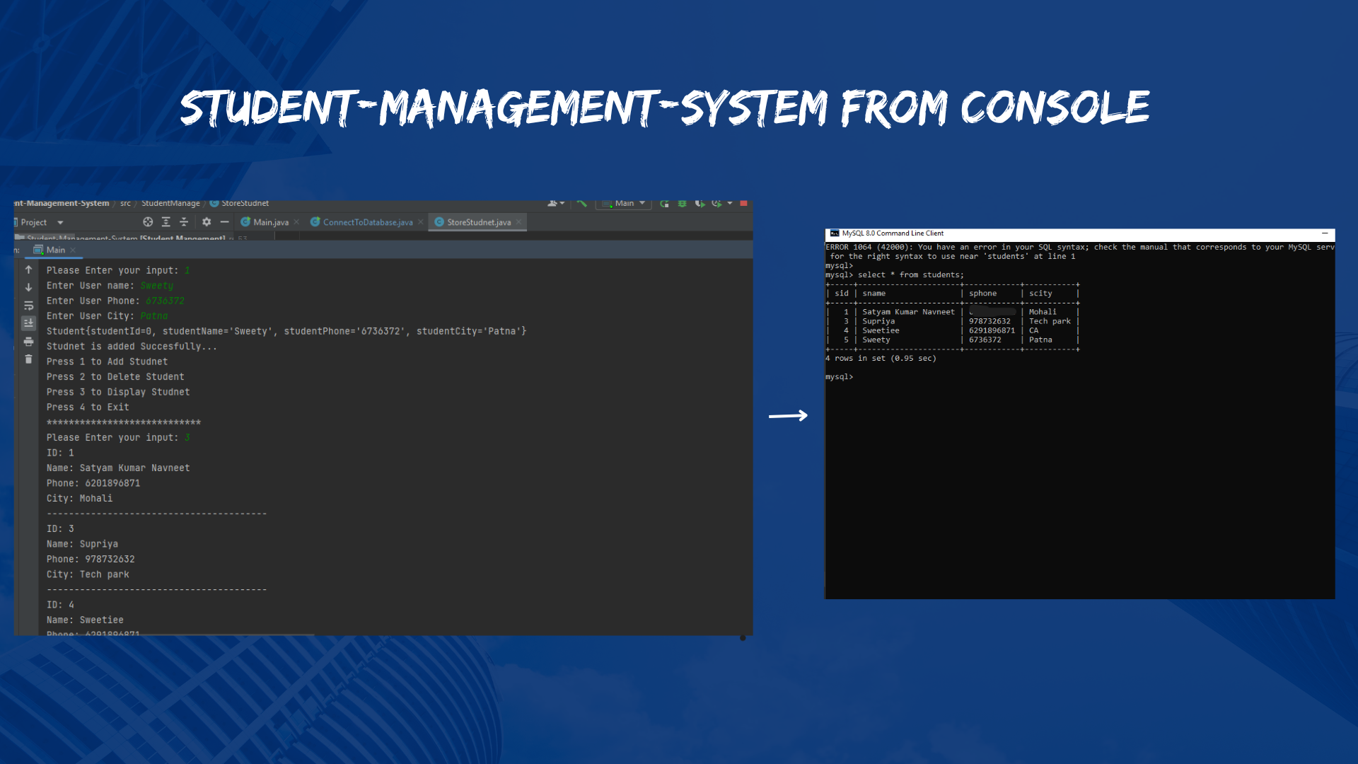 GitHub - Satyamkumarnavneet/Student-Management-System: Console Based ...